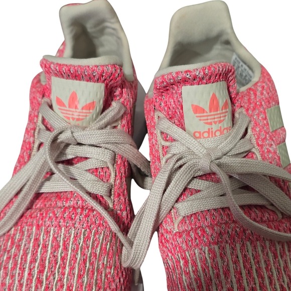 Adidas Swift Run Pink White Mesh Athletic Sneakers Women's Size 8 - Picture 5 of 7